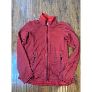 Patagonia Women's Red R1 Full Zip Waffle Fleece Polartec Sweater Jacket SZ Small